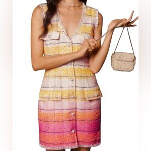 NWOT Maeve By Anthropologie Sleeveless Tweed Ombre Dress Size 4